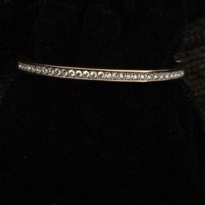 Swarovski gold tone and crystal bangle bracelet